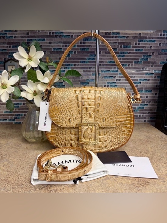 Brahmin Handbags - NWT Brahmin Cynthia golden Honey Brown purse